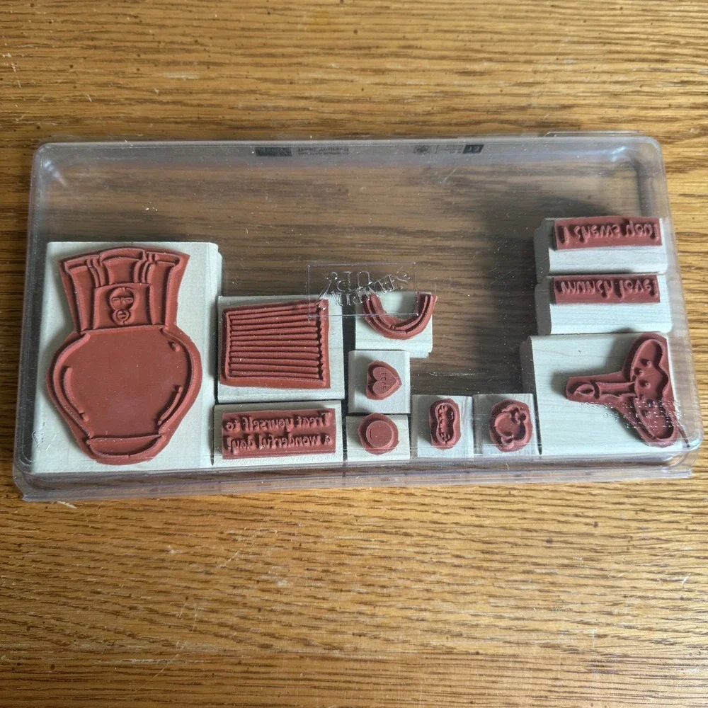 Stampin‎ Up Treat Yourself Wood Mount Rubber Stamp Gumball Machine 2005